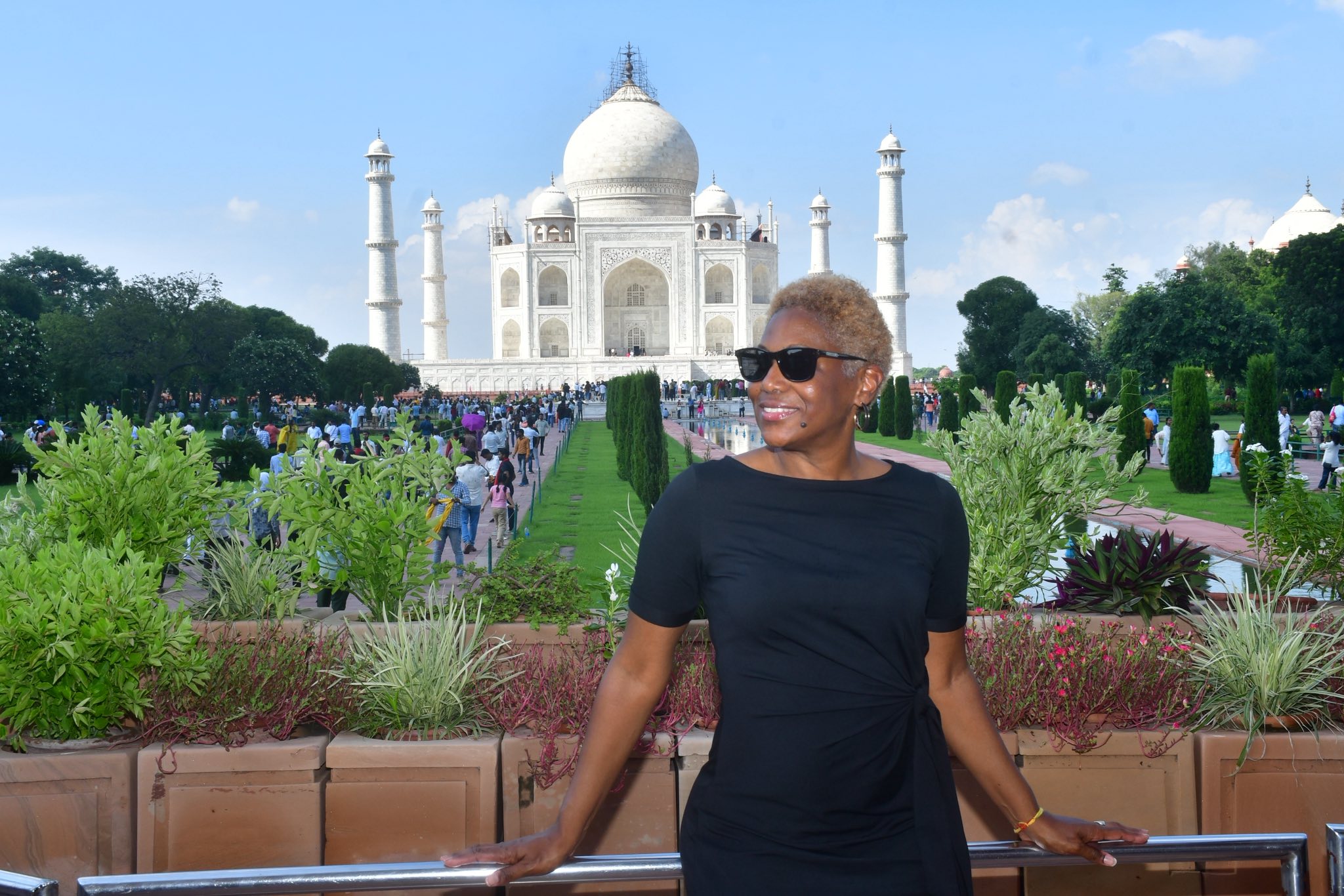 Kathy at the Taj Mahal